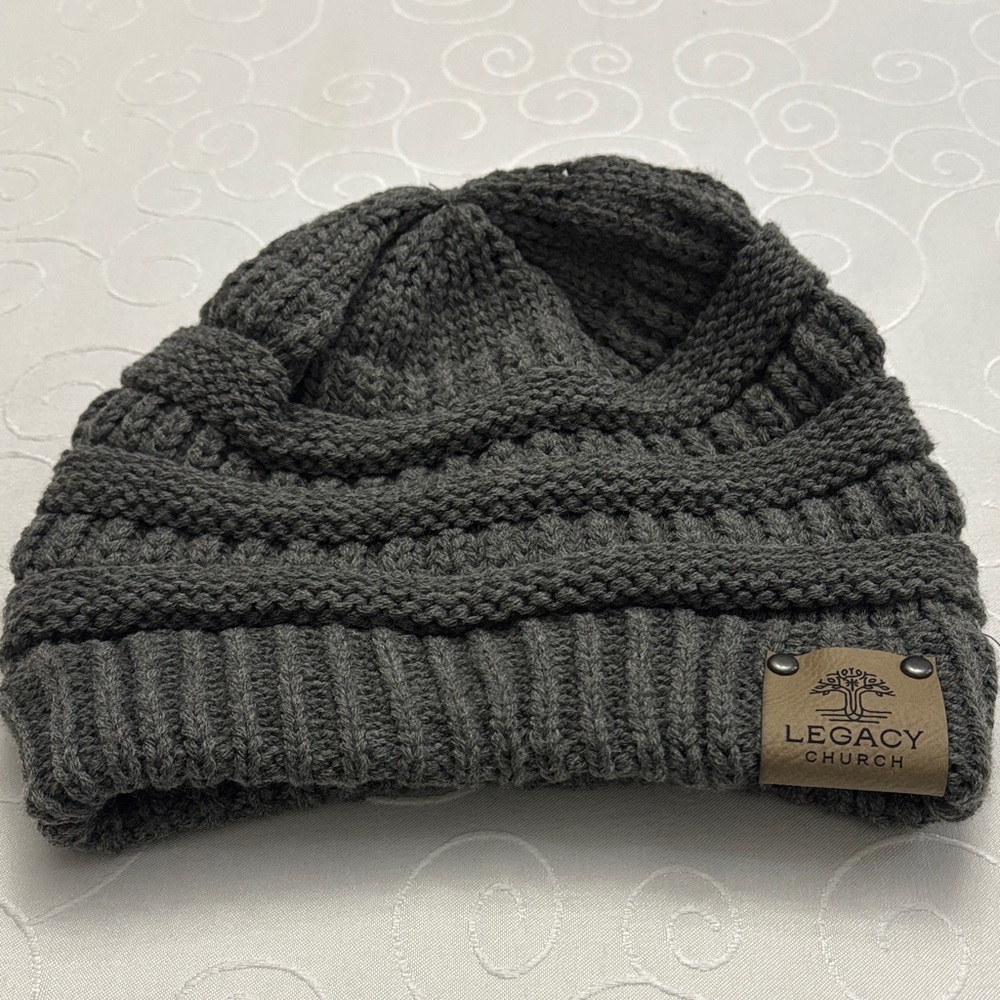 C.C Charcoal Knit Hat Womens Beanie Winter Hat - Warm Chunky Cabincore